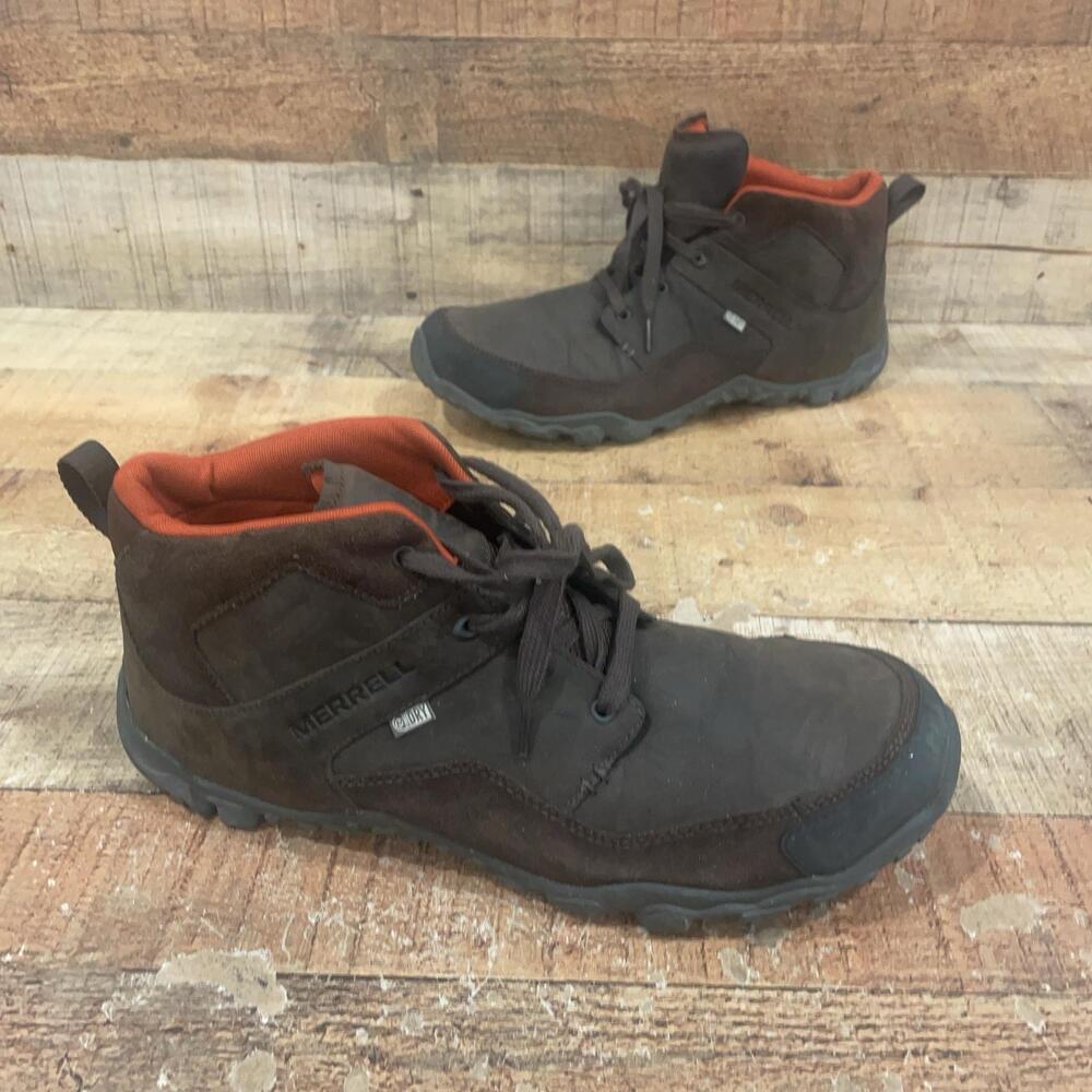 Merrell Boots Mens Size 13 Brown Nubuck Chukka Ankle Hiking Outdoor